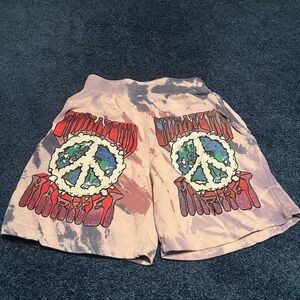 Chinatown Market Tie-Dye Peace Sign Shorts
